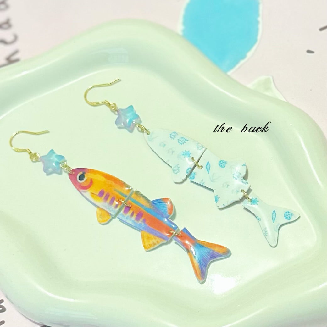 Cut Fish Earrings
