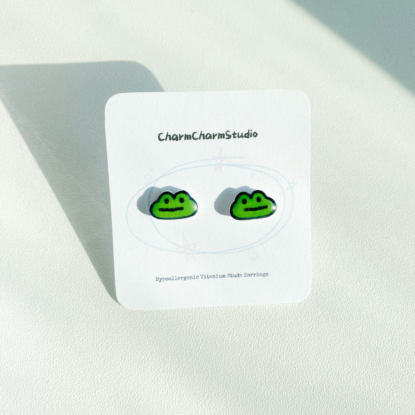 Frog Mood Mini Studs Earrings Clip-ons