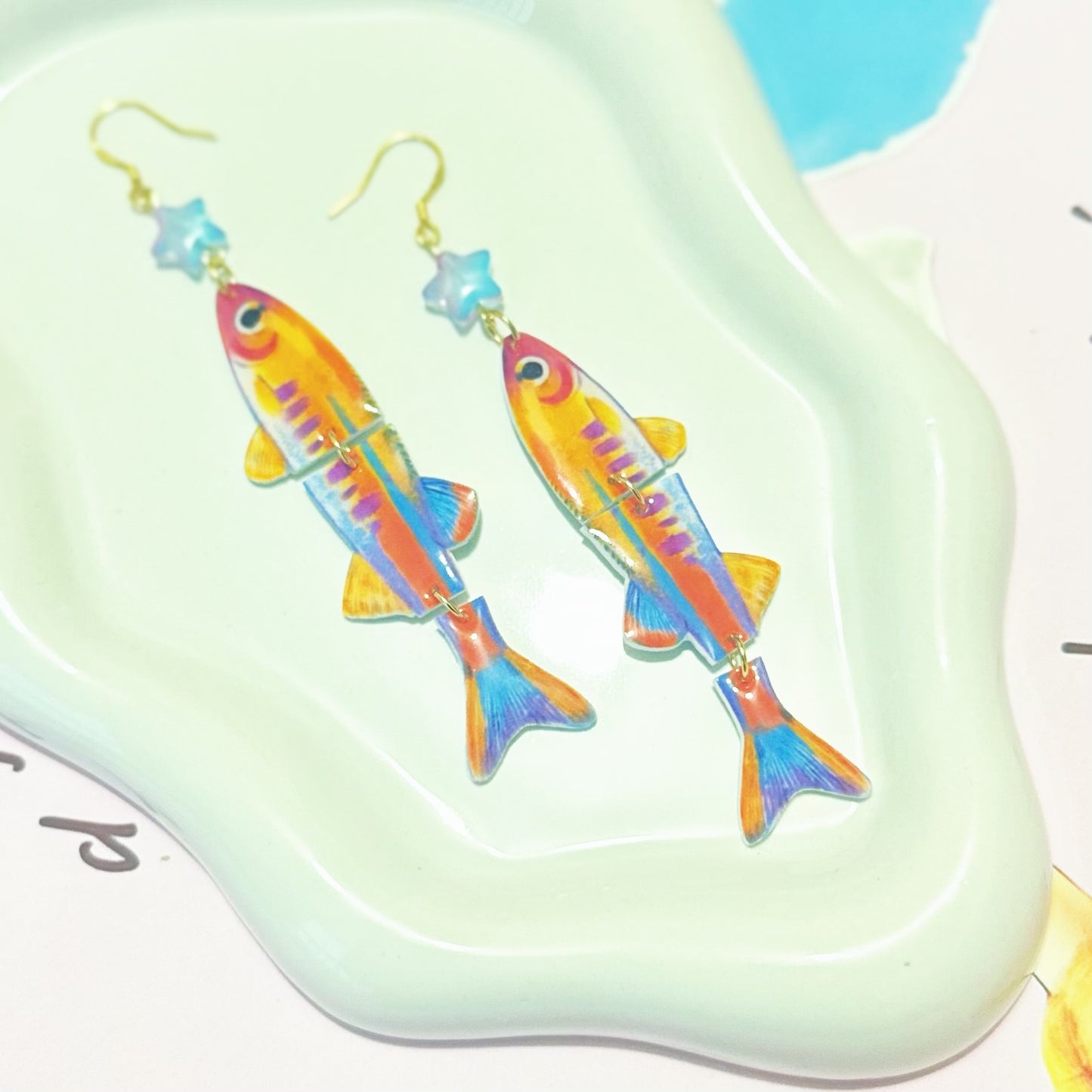 Cut Fish Earrings
