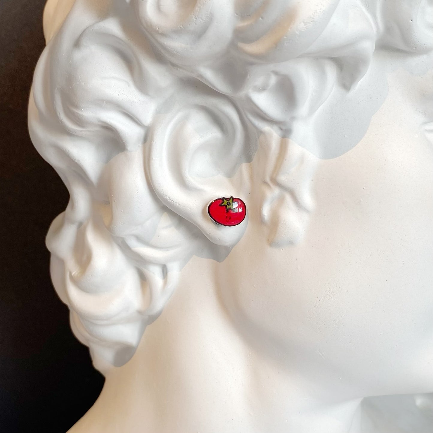 Happy Tomato Mini Studs Earrings Clip-ons