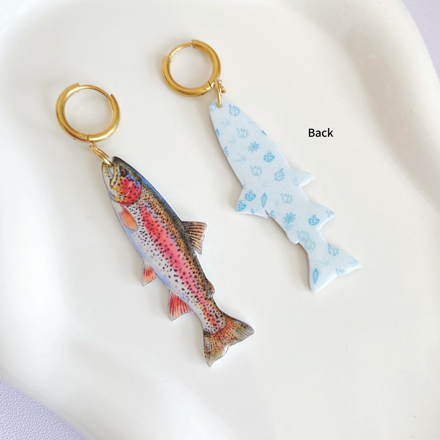 Rainbow Trout Earrings