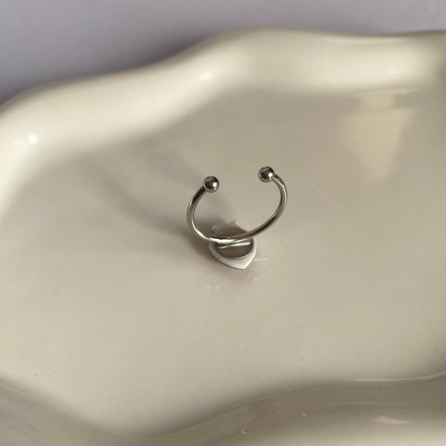 Heart-shaped Lady Bug Adjustable Ring
