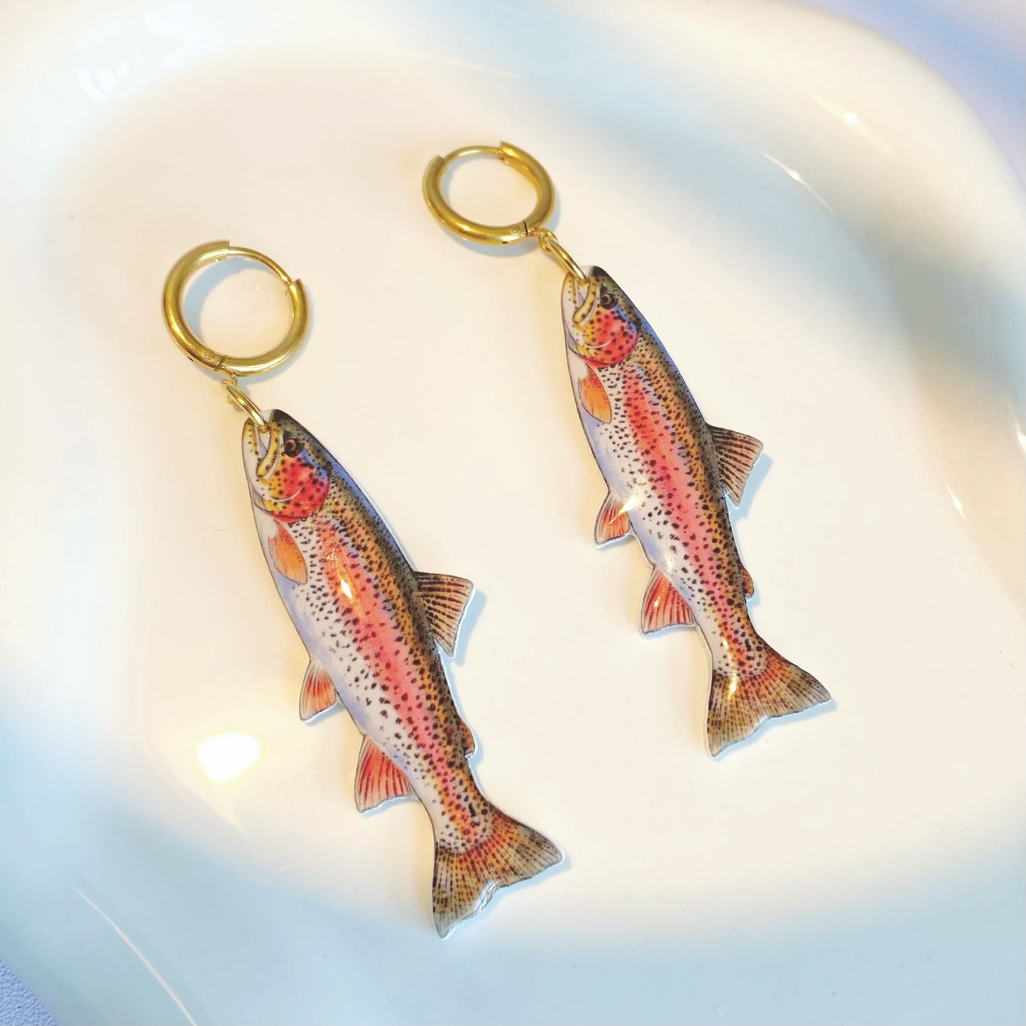 Rainbow Trout Earrings